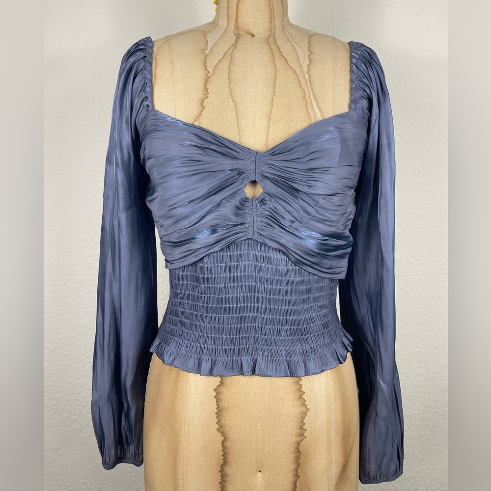 Metallic Blue Top